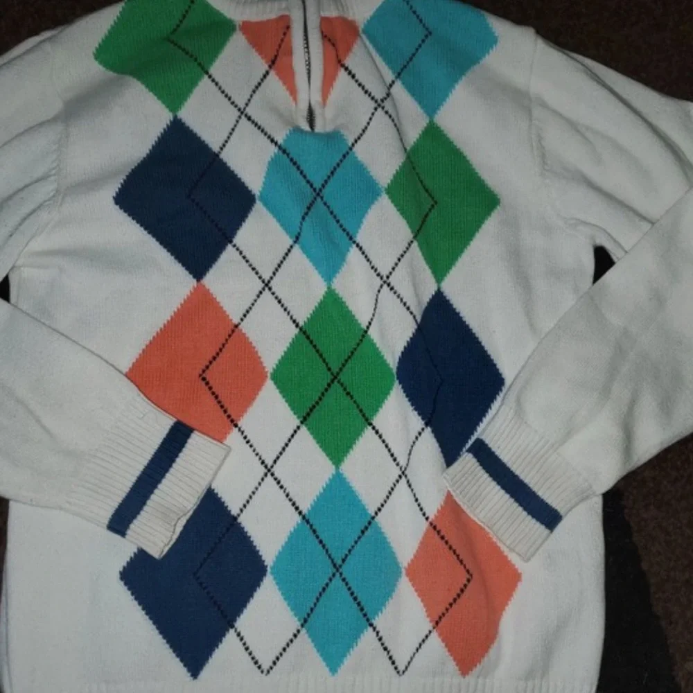 Boy’s The Children’s Place argyle sweater size 5/6 EUC